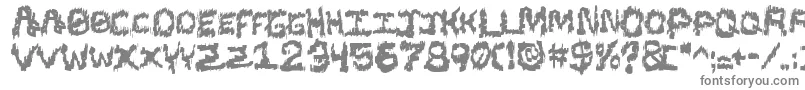 フォントBlacsst – 白い背景に灰色の文字