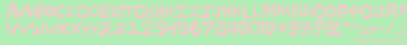 Blacsst Font – Pink Fonts on Green Background