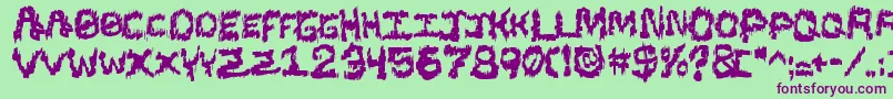 Blacsst Font – Purple Fonts on Green Background
