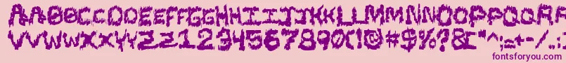 Blacsst Font – Purple Fonts on Pink Background