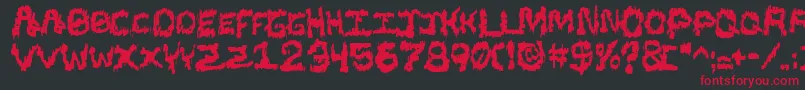 Blacsst Font – Red Fonts on Black Background
