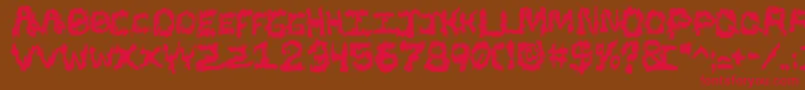 Blacsst Font – Red Fonts on Brown Background