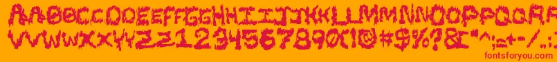 Blacsst Font – Red Fonts on Orange Background