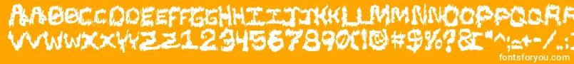 Blacsst Font – White Fonts on Orange Background
