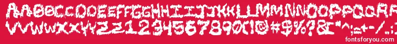 Blacsst Font – White Fonts on Red Background
