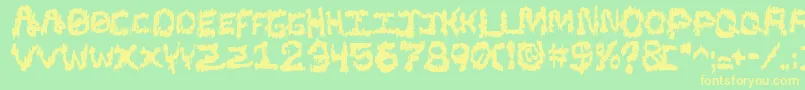 Blacsst Font – Yellow Fonts on Green Background