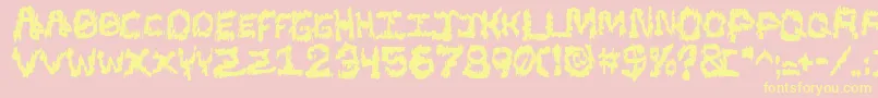 Blacsst Font – Yellow Fonts on Pink Background