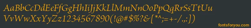 BriosoproItsubh Font – Orange Fonts on Black Background