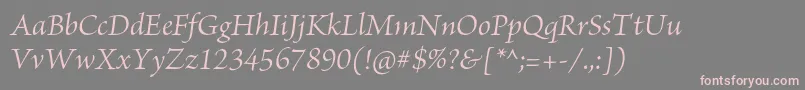 BriosoproItsubh Font – Pink Fonts on Gray Background