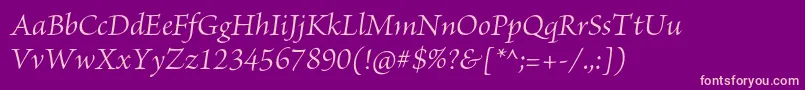 BriosoproItsubh Font – Pink Fonts on Purple Background