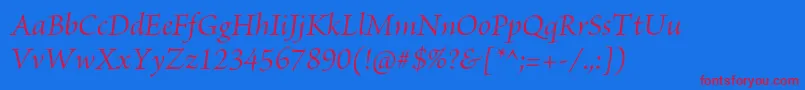 BriosoproItsubh Font – Red Fonts on Blue Background