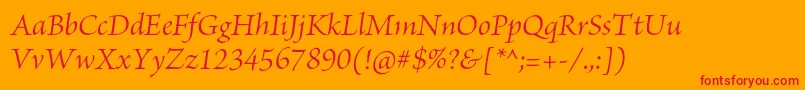 BriosoproItsubh Font – Red Fonts on Orange Background