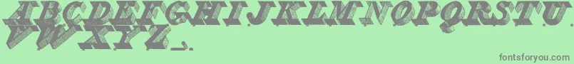 EngravierInitials Font – Gray Fonts on Green Background