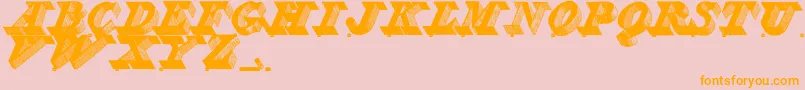 EngravierInitials Font – Orange Fonts on Pink Background