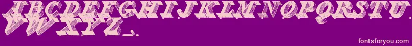 EngravierInitials Font – Pink Fonts on Purple Background