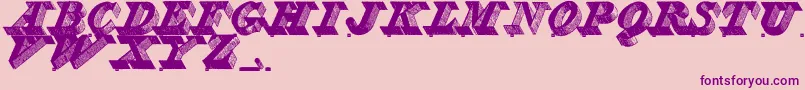 EngravierInitials-Schriftart – Violette Schriften auf rosa Hintergrund