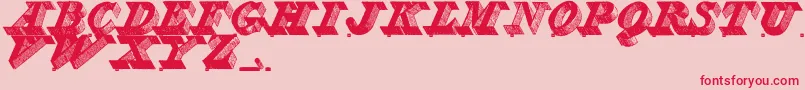 EngravierInitials Font – Red Fonts on Pink Background