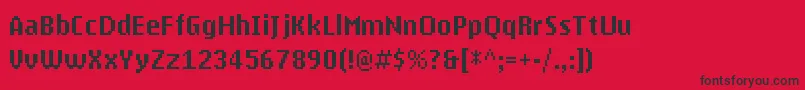 MyPhoneN1280 Font – Black Fonts on Red Background