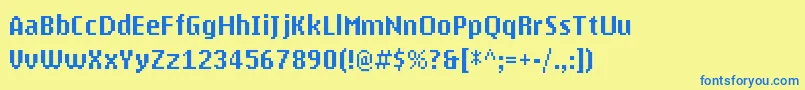 Подробнее о шрифте MyPhoneN1280 Шрифт MyPhoneN1280 – синие шрифты на жёлтом фоне