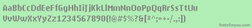 MyPhoneN1280 Font – Gray Fonts on Green Background