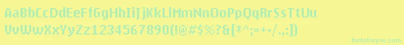 MyPhoneN1280-Schriftart – Grüne Schriften auf gelbem Hintergrund