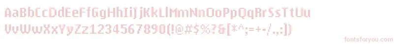 フォントMyPhoneN1280 – 白い背景にピンクのフォント