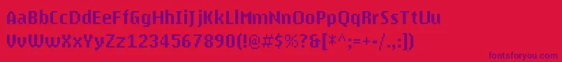 MyPhoneN1280 Font – Purple Fonts on Red Background