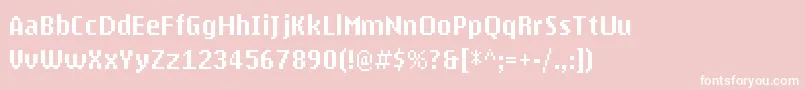 フォントMyPhoneN1280 – ピンクの背景に白い文字