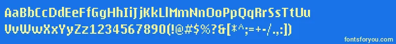 MyPhoneN1280 Font – Yellow Fonts on Blue Background