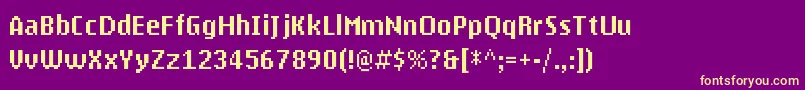 MyPhoneN1280 Font – Yellow Fonts on Purple Background