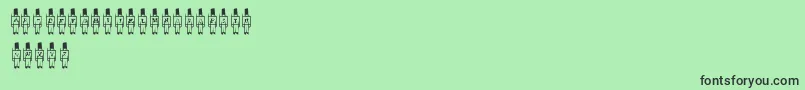 Шрифт ToySoldier – чёрные шрифты на зелёном фоне