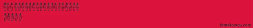 ToySoldier Font – Black Fonts on Red Background