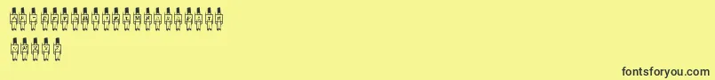 ToySoldier Font – Black Fonts on Yellow Background