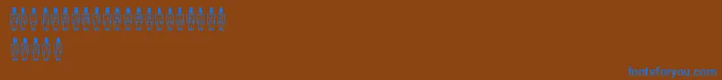 ToySoldier Font – Blue Fonts on Brown Background