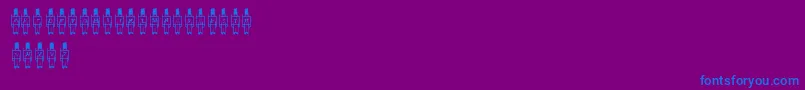 ToySoldier Font – Blue Fonts on Purple Background