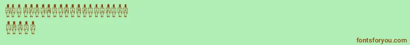 ToySoldier Font – Brown Fonts on Green Background