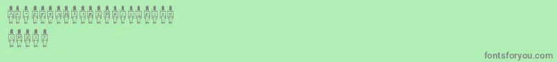 ToySoldier Font – Gray Fonts on Green Background