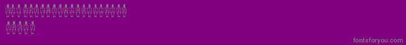 ToySoldier Font – Gray Fonts on Purple Background