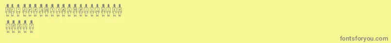 ToySoldier Font – Gray Fonts on Yellow Background