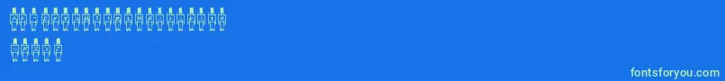 ToySoldier Font – Green Fonts on Blue Background