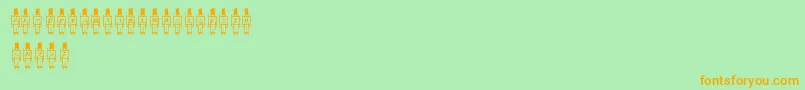 ToySoldier Font – Orange Fonts on Green Background