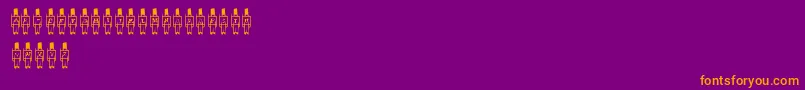 ToySoldier Font – Orange Fonts on Purple Background