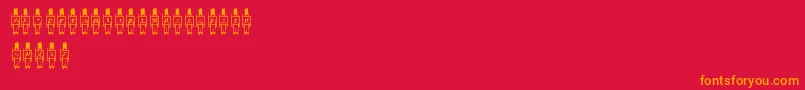 ToySoldier Font – Orange Fonts on Red Background