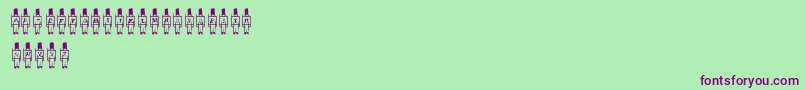 ToySoldier Font – Purple Fonts on Green Background