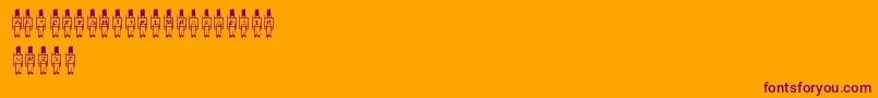 ToySoldier Font – Purple Fonts on Orange Background