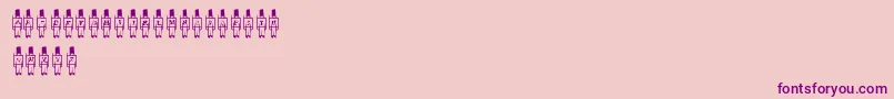 ToySoldier Font – Purple Fonts on Pink Background
