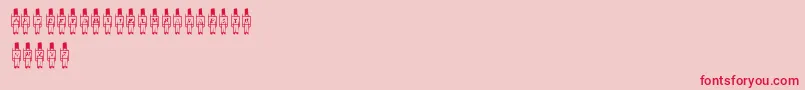 ToySoldier Font – Red Fonts on Pink Background