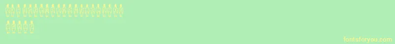 Fonte ToySoldier – fontes amarelas em um fundo verde