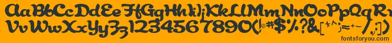 Abracadabra91Regular Font – Black Fonts on Orange Background