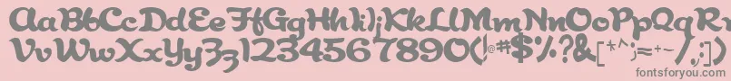 Abracadabra91Regular-Schriftart – Graue Schriften auf rosa Hintergrund